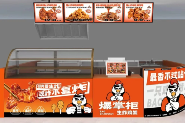 爆脾气生炸鸡架开店费用及条件明细公开!开一家爆脾气生炸鸡架多少钱?(图1)